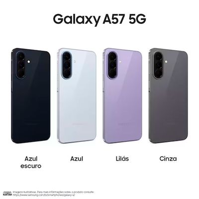 Smartphone Samsung Galaxy A57 5G Tela 6.7 128GB + Galaxy Fit 3 Azul Escuro