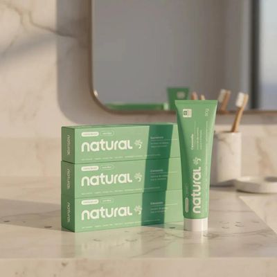 Kit 3 Pastas de Dente Naturais Orgânicas com Camomila 80g – Veganas