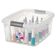 Kit 4 Caixas Plásticas Organizadoras com Tampa e Trava Sanremo 6L Flex Transparente Multiuso
