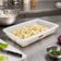 Conjunto 2 Bandejas Plásticas Grandes 58x38cm Brancas 14L Sanremo Restaurante Buffet