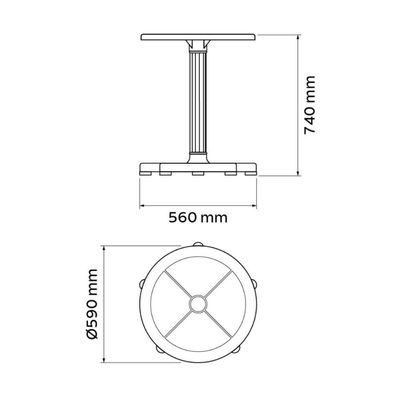 Mesa Plástica Tramontina Capri Eco Polipropileno Preta Jardim Varanda Área Externa