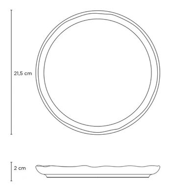 Aparelho De Jantar 20 Peças Branco Azul Porto Brasil Bio Rou Branco