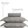 Colcha King Matelassê 2 Porta Travesseiros Lyor Cinza Escuro Quadrat Poliéster Cama Posta Casas