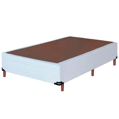 Cama Box Solteiro e Colchão Itália com Pillow Top e Molas Ensacadas Umaflex Branco