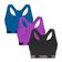 Kit 3 Tops Puma Nadador Sem Costura Feminino GG / Roxo e Preto