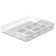Organizador de Talheres e Utensílios Divisor Organizador para Gaveta Clear Ou 37,5X30X5,6cm Branco Branco