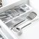 Organizador de Talheres e Utensílios Divisor Organizador para Gaveta Clear Ou 37,5X30X5,6cm Branco Branco