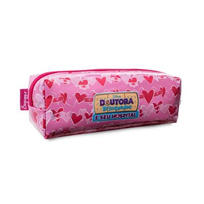 Estojo Escolar Feminino Dra. Brinquedos Rosa U / Rosa