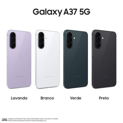 Smartphone Galaxy A37 5G Tela 6.7 128GB + Galaxy Fit 3 Samsung Lavanda