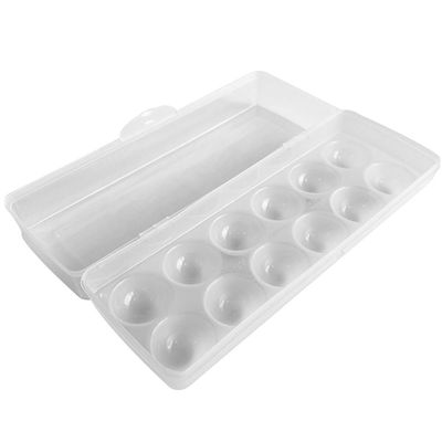 Organizador de Geladeira Porta Ovos Com Tampa 12 Un Plástico Sanremo Transparente