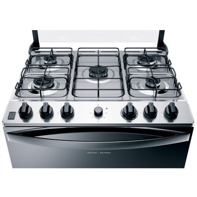 Fogão a Gás de Piso 5 Bocas Duplo Forno BFD5NCR Brastemp Inox / 110V