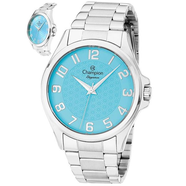 Relógio Champion Feminino Ref:Cn26377f Casual Prateado