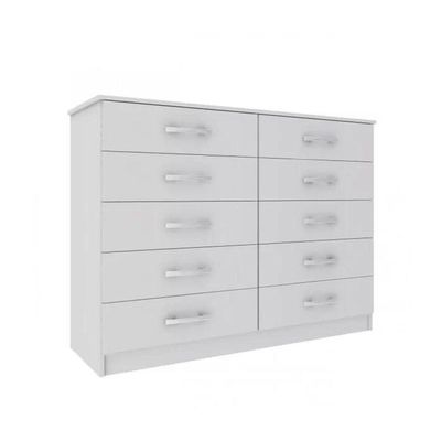 Cômoda Austin 10 Gavetas - Branco Branco
