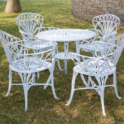 Conjunto De Jardim Modelo Primavera Mesa E 4 Cadeiras