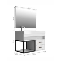 Gabinete Com Cuba 80Cm Multimóveis Cr10071 Noce
