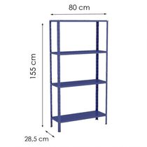 Estante Aço 4 Prateleiras Eaf006 Azul
