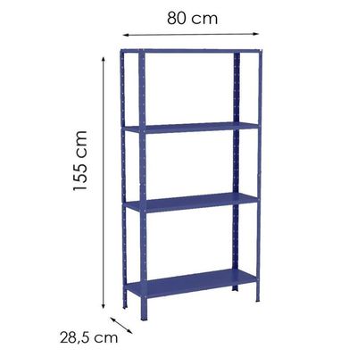 Estante Aço 4 Prateleiras Eaf006 Azul