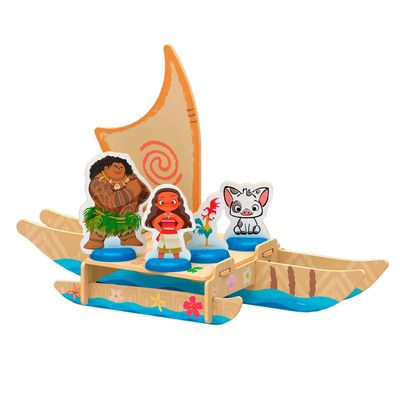 Mini Playset Barco da Moana Xalingo 12 Peças