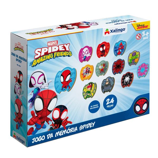 Jogo da Memória Spidey Xalingo 24 Peças