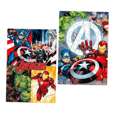 Quebra-Cabeça Avengers Xalingo com 2 Cenas de 100 Peças