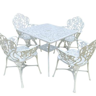 Conjunto De Jardim Com Mesa Quadrada E 4 Cadeiras