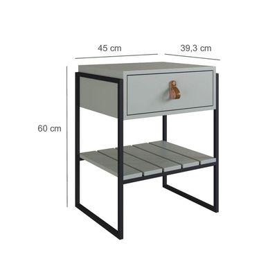 Mesa Cabeceira James Com Gaveta 45cm Verti