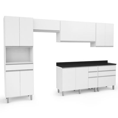 Cozinha 6 Peças C/gaveteiro Top Class Batrol Branco Branco