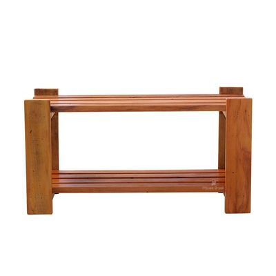 Sapateira 60 Cm Madeira Maciça Ripada Natural