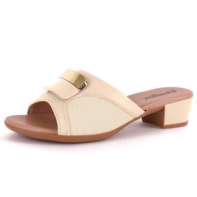 Tamanco Feminino Salto Bloco Fivela Vanilla Usaflex MM0802 37