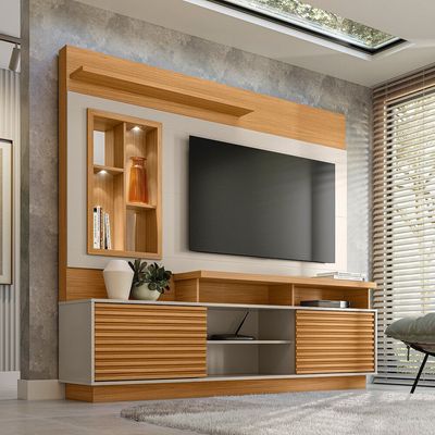 Home para TV Eldorado 2.0 até 60 Polegadas Linea Brasil Nature/Offwhite