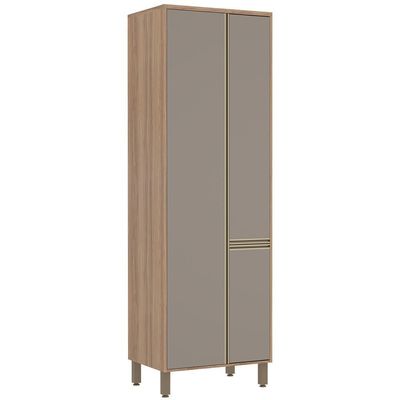 Armário Despenseiro Luciane Yara 3 Portas 2 Gavetas Internas 1318 Vanilla/Graff