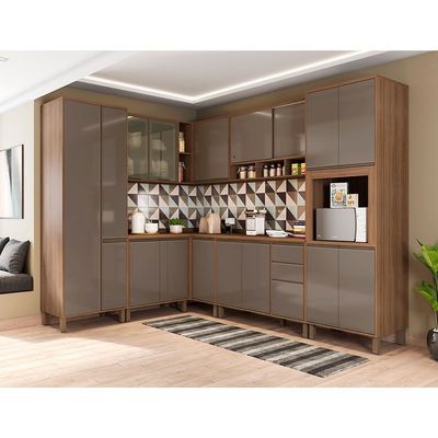 Armário Aéreo 80cm Yara 2 Portas - 1309 Luciane Vanilla/Graff