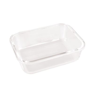 Pote Refratário Retangular com Tampa Preta 1,5L
