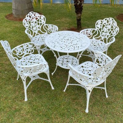 Conjunto Nova Hera Com Mesa Redonda Branco