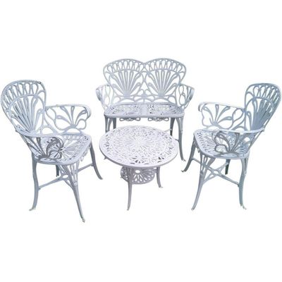 Conjunto De Jardim Modelo Primavera Mesa 2 Cadeiras E Namoradeira