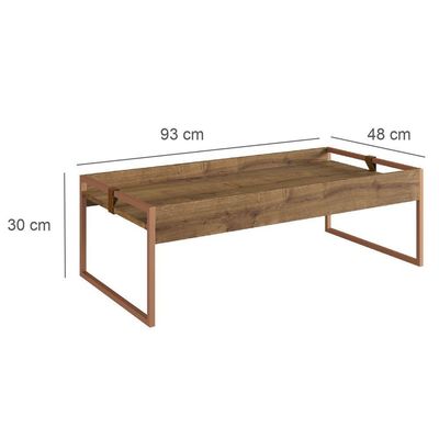 Mesa Centro Retangular Columbia 93 Cm Woodmel