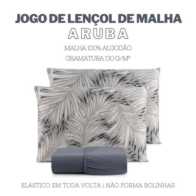 Jogo de Lençol Malha 2 Peças Solteiro Algodão Arruda