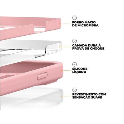 Capa para iPhone 13 - Silicon Premium Rosa - Gshield