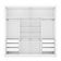 Guarda Roupa Sevilha 2 Portas de Correr Casal 6 Gavetas MDF Mademarcs Brauna/Offwhite