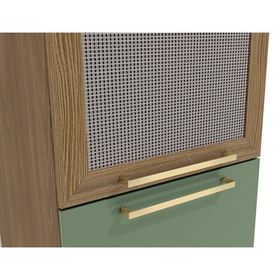Paneleiro Kappesberg Botanic 50cm com Tela 2 Portas M626 Nogueira/Verde