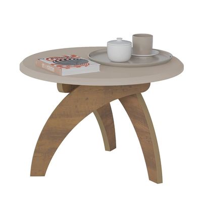 Mesa de Centro Jade - Artely Offwhite/Pinho