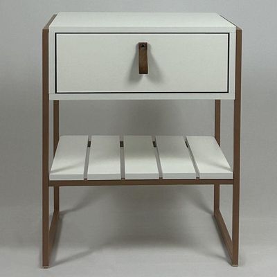 Mesa Cabeceira James Com Gaveta 45cm Branco
