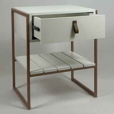 Mesa Cabeceira James Com Gaveta 45cm Branco