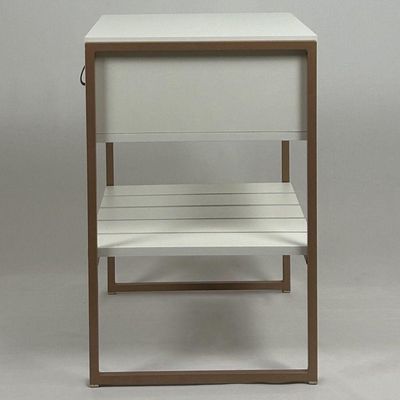 Mesa Cabeceira James Com Gaveta 45cm Branco