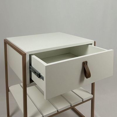 Mesa Cabeceira James Com Gaveta 45cm Branco