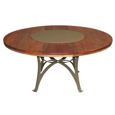 Conjunto Com Mesa 1,60m Madeira Giratória E 6 Cadeiras Poltronas Malbec Marrom