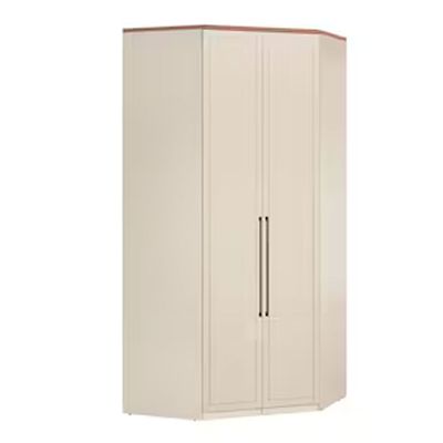 Armário Modulado Closet de Canto Santos Andirá Toledo 2 Portas 3 Gavetas 5 Prateleiras Casal Areia com Wood