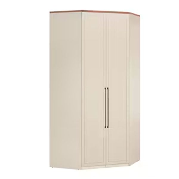 Armário Modulado Closet de Canto Santos Andirá Toledo 2 Portas 3 Gavetas 5 Prateleiras Casal Areia com Wood