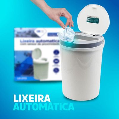 Lixeira Automática Com Sensor 12l Para Cozinha Banheiro