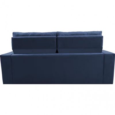 Sofá 3 lugares Cama Clean Retrátil e Reclinável Inbox Clean Azul
